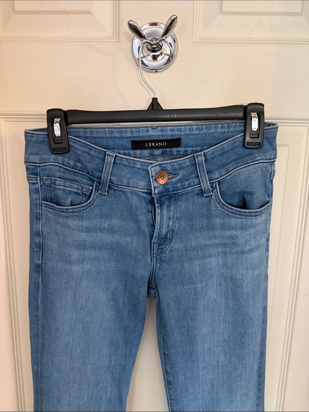 J Brand Mid Wash Skinny Jeans in Light Blue